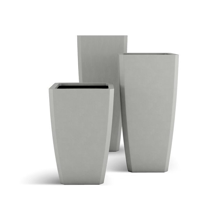 Quartet GFRC Planter in Dover Blue Color - all sizes