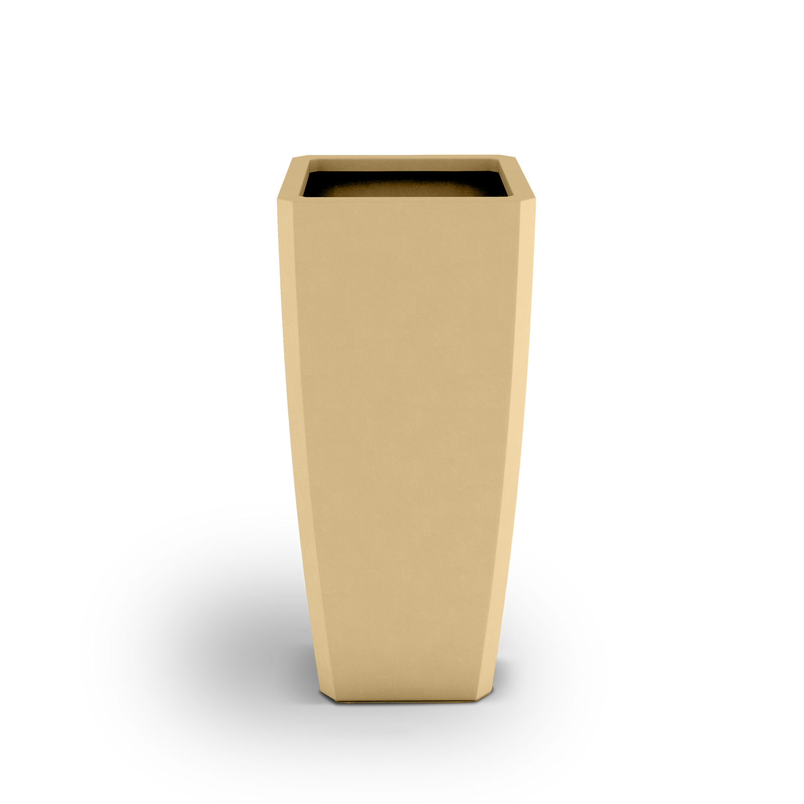 Quartet GFRC Planter in Golden Sandstone Color - 3/4 view