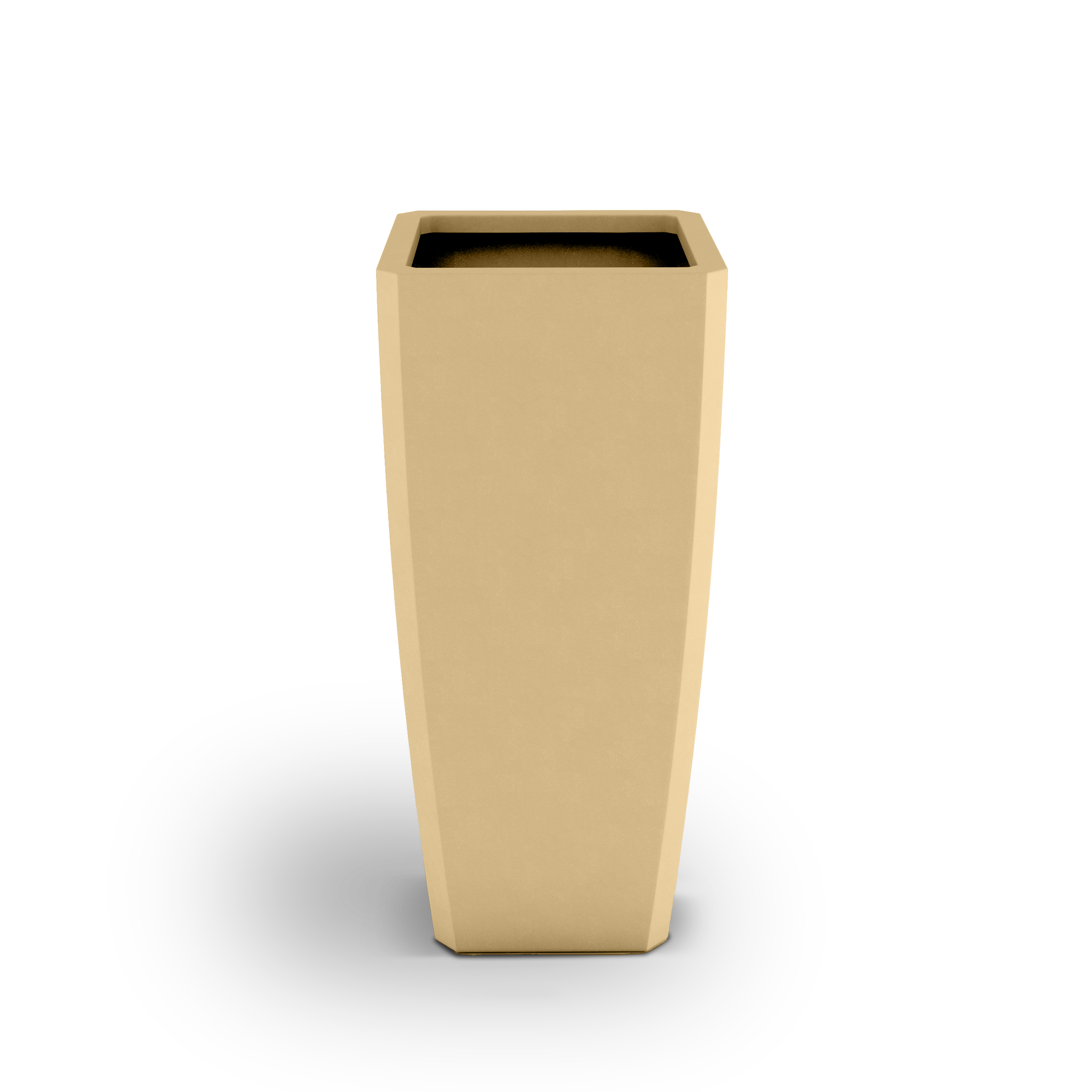 Quartet GFRC Planter in Golden Sandstone Color - 3/4 view