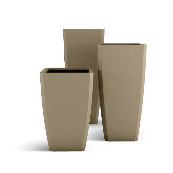 Quartet GFRC Planter in Sandstone Color - all sizes