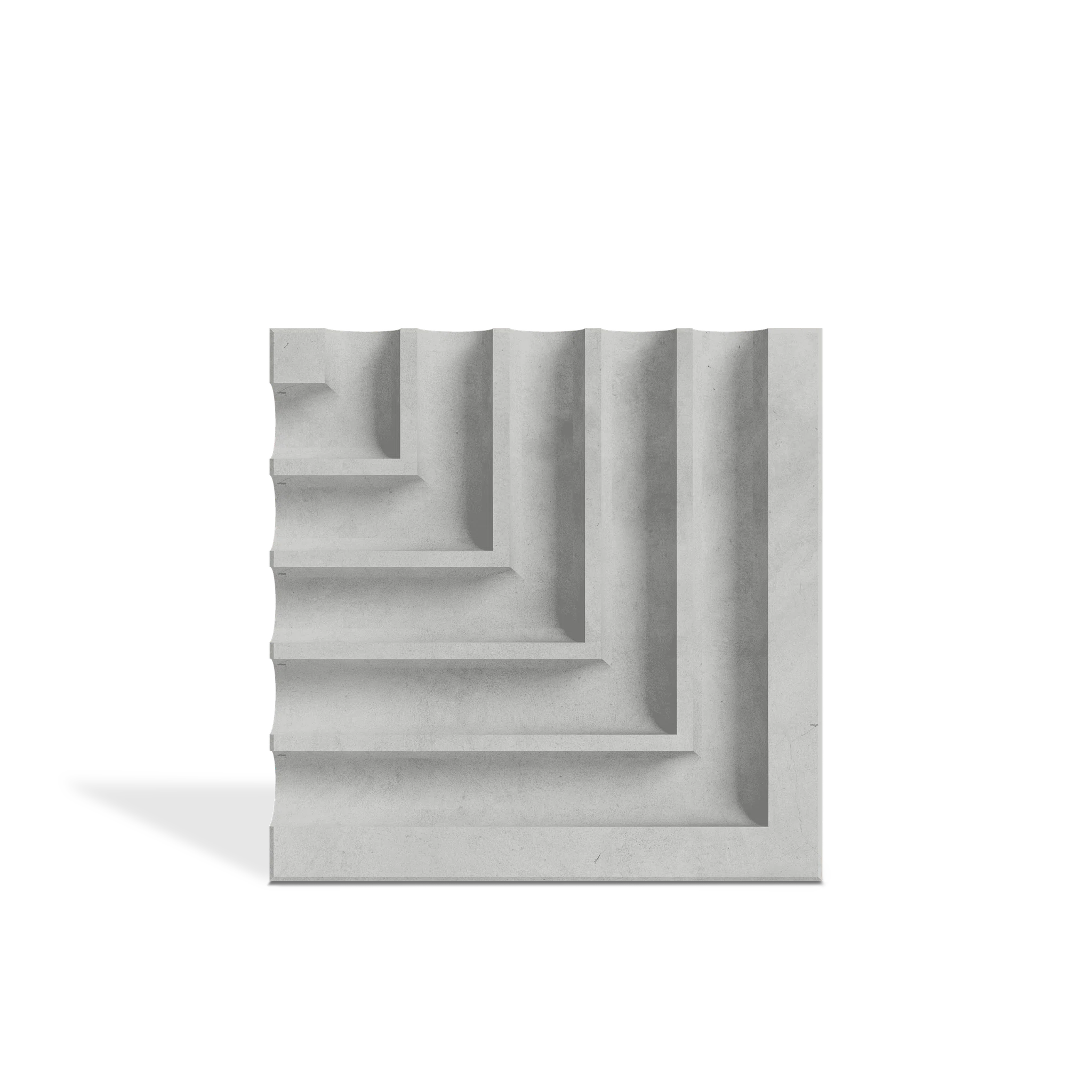 ROMA Angle Gray 3D concrete wall tile – geometric surface relief · ModaConcrete