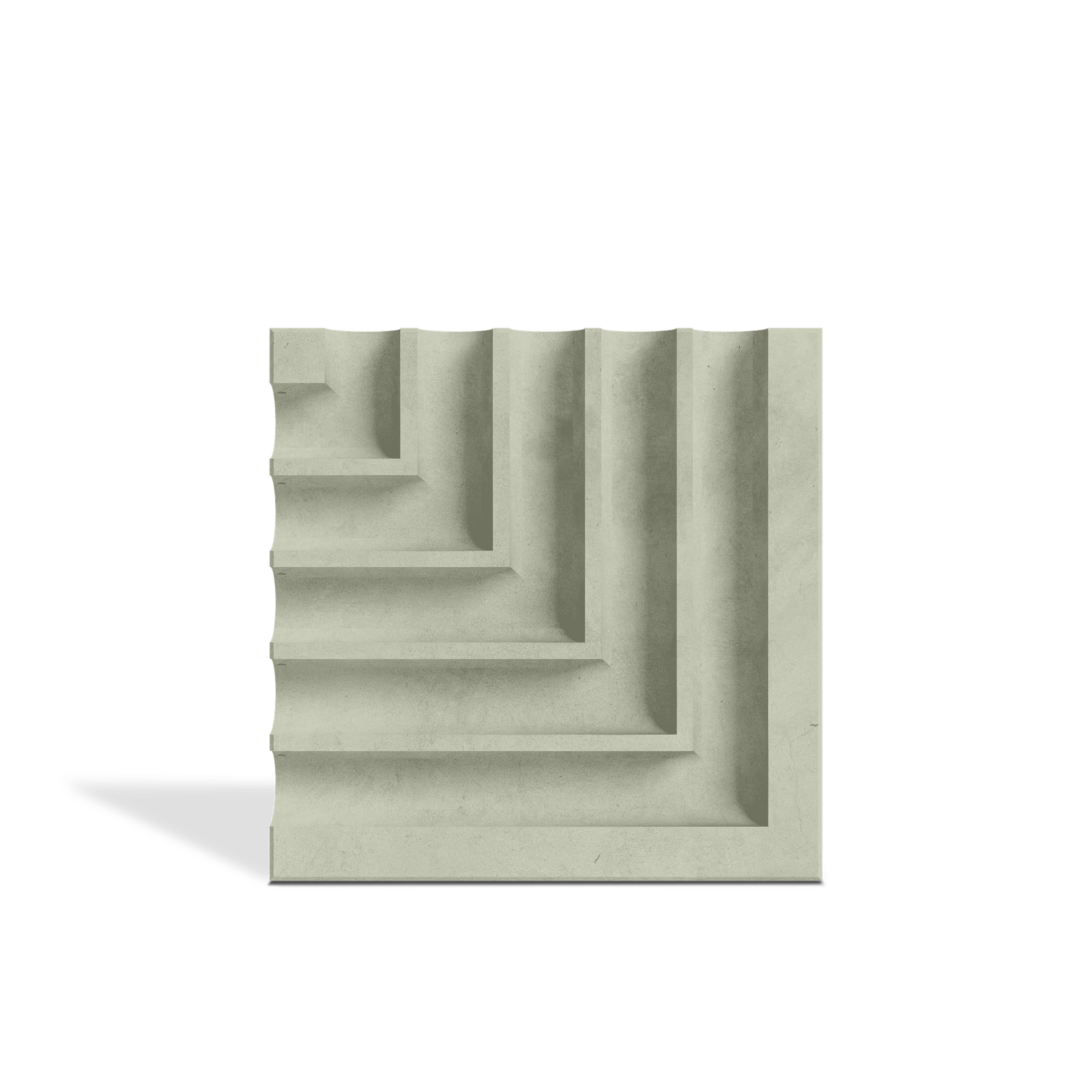 ROMA Angle 3D concrete wall tile in Sage — geometric feature-wall tile by ModaConcrete