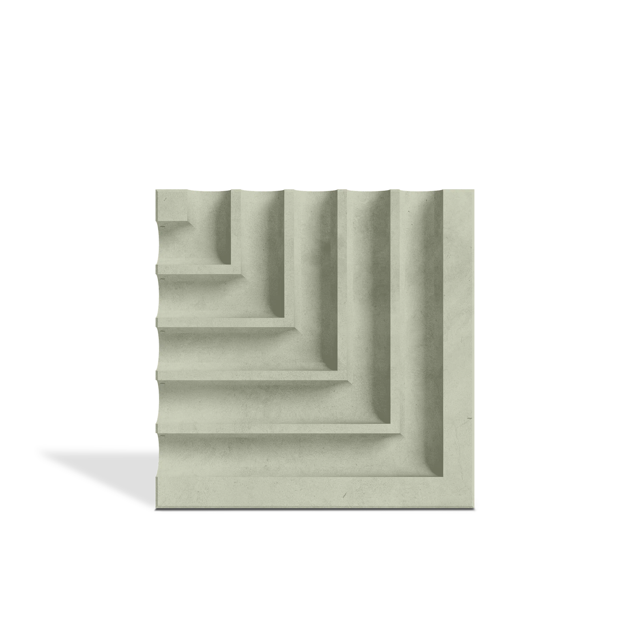 ROMA Angle Sage 3D concrete wall tile – geometric surface relief · ModaConcrete
