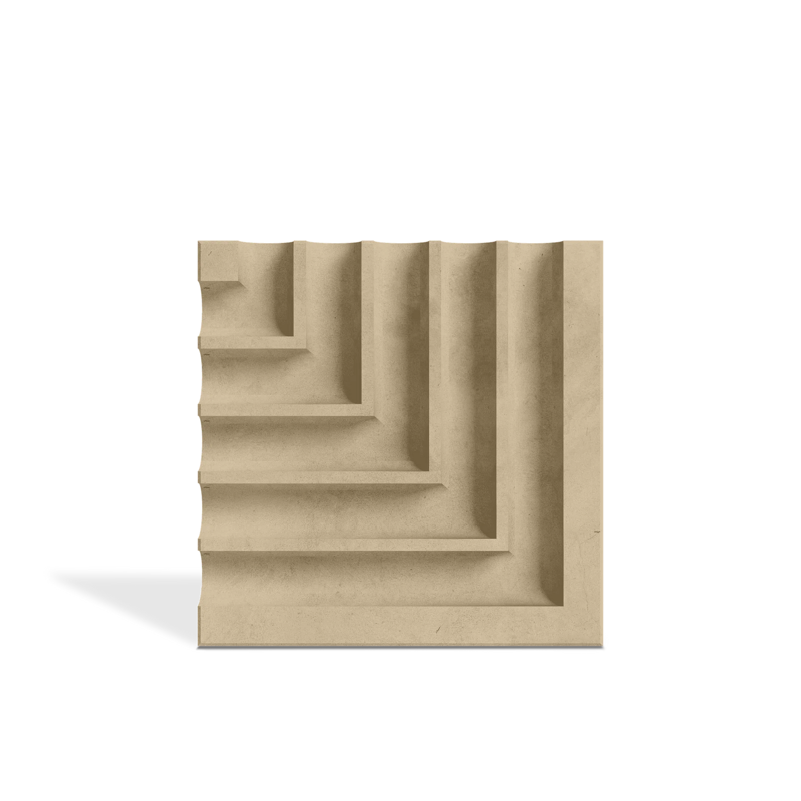 ROMA Angle 3D concrete wall tile in Sand — geometric feature-wall tile by ModaConcrete