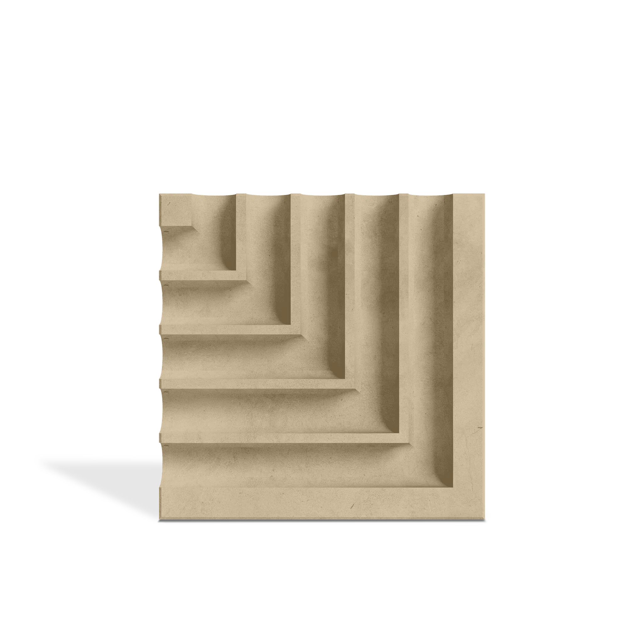 ROMA Angle Sand 3D concrete wall tile – geometric surface relief · ModaConcrete