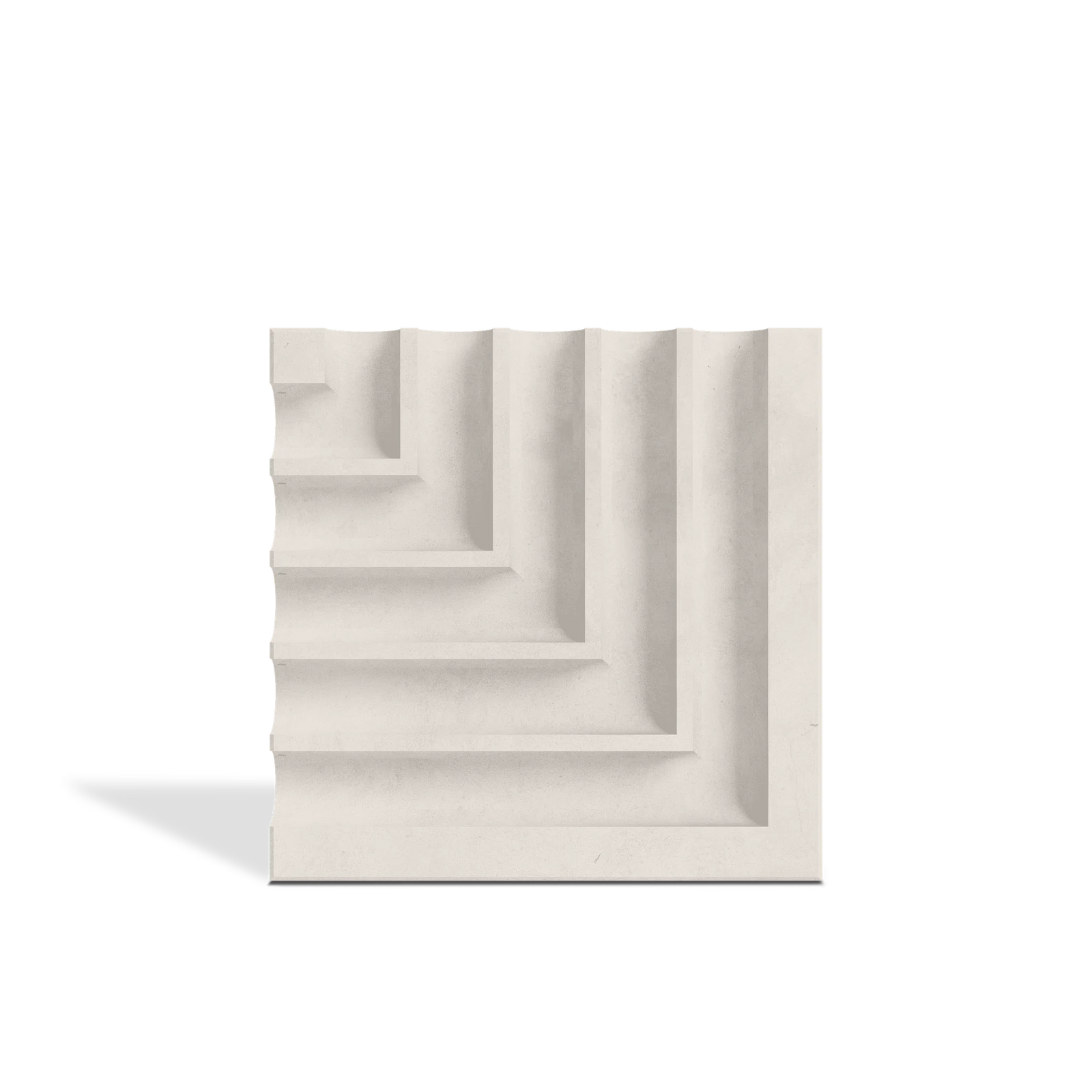 ROMA Angle 3D concrete wall tile in White — geometric feature-wall tile by ModaConcrete