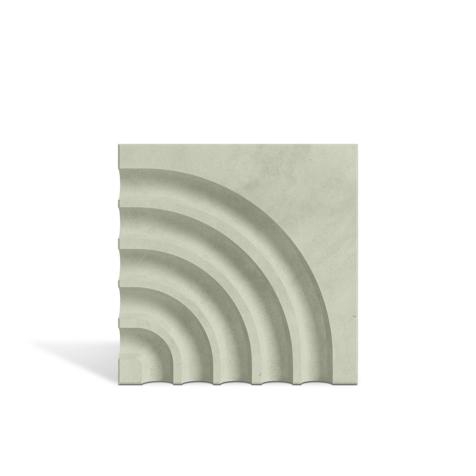 ROMA Curve 3D concrete wall tile in Sage — curved feature-wall tile by ModaConcrete