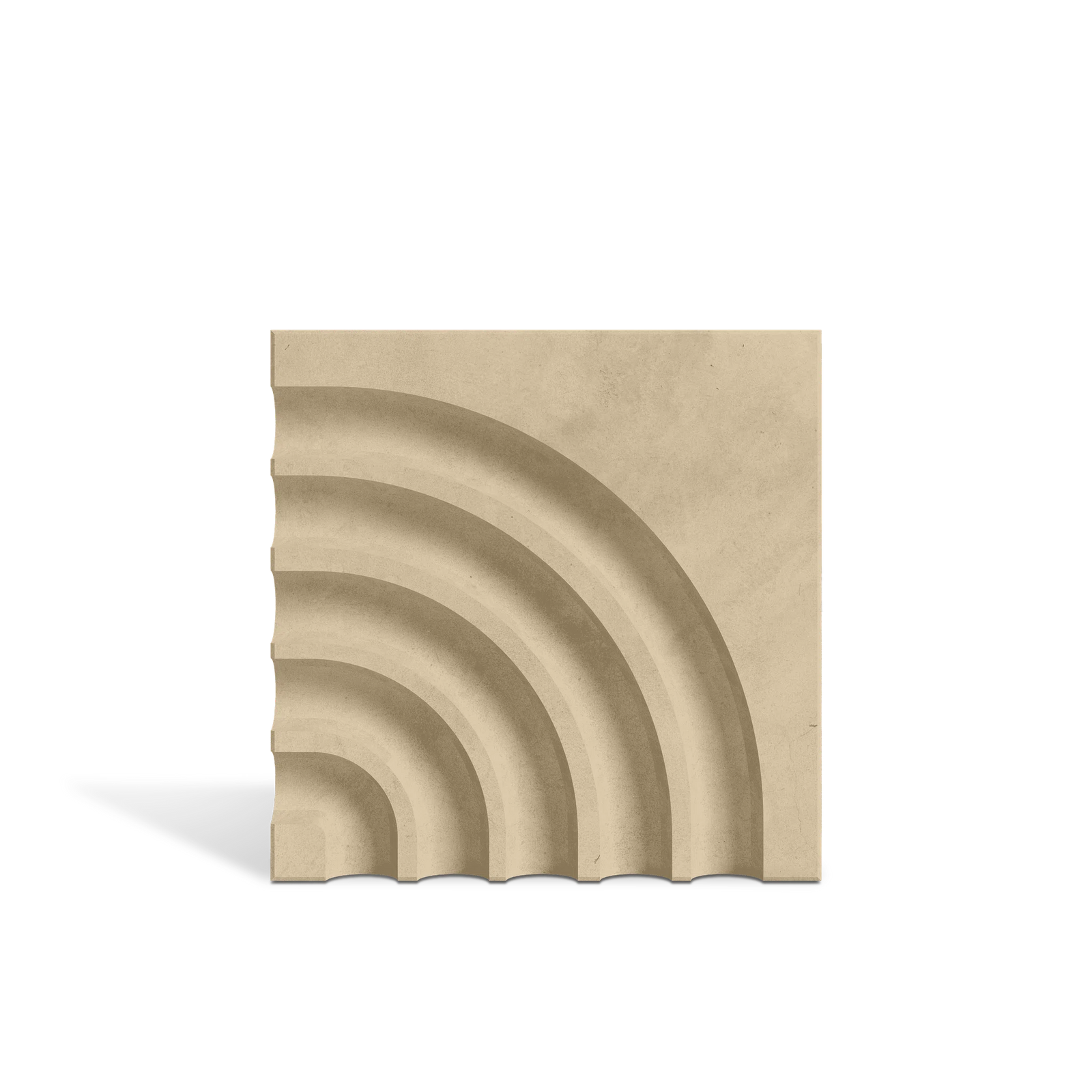 ROMA Curve 3D concrete wall tile in Sand — curved feature-wall tile by ModaConcrete
