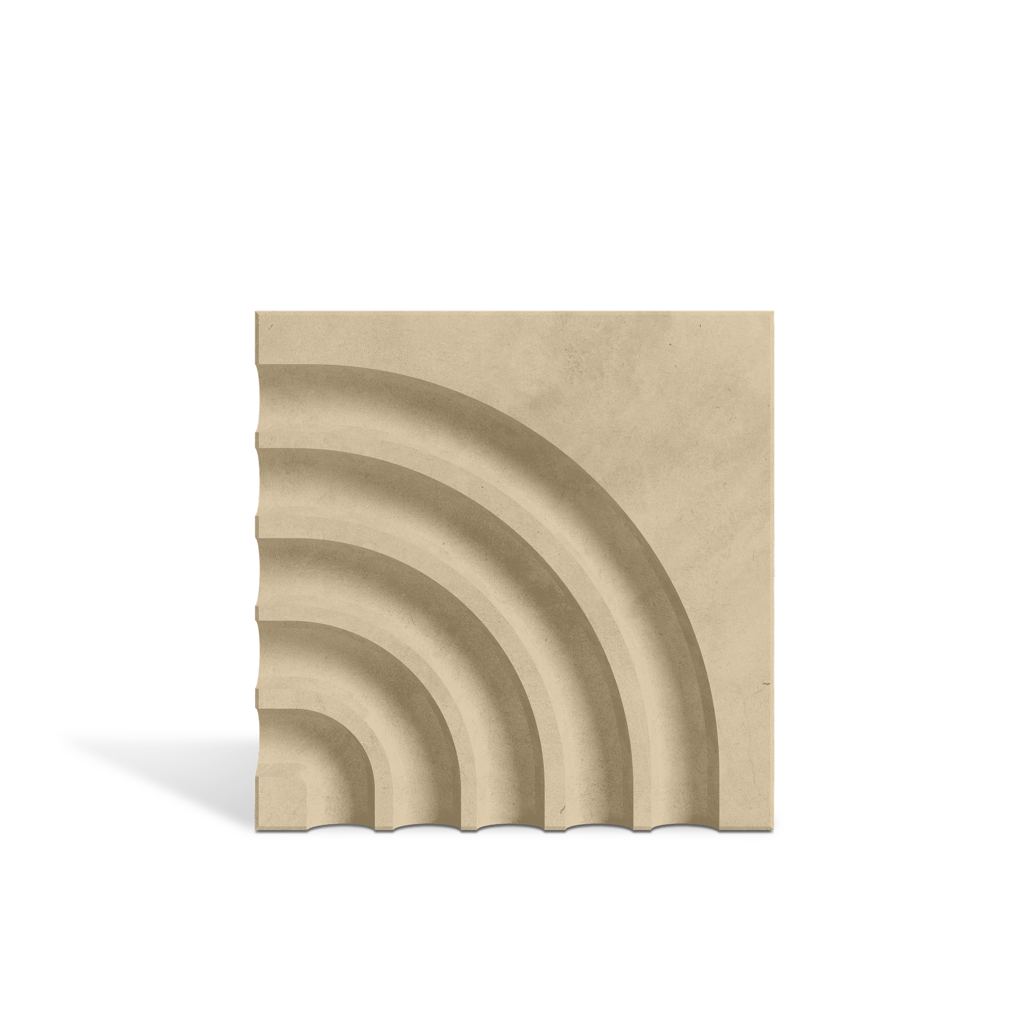 ROMA Curve Sand 3D concrete wall tile – curved surface relief · ModaConcrete