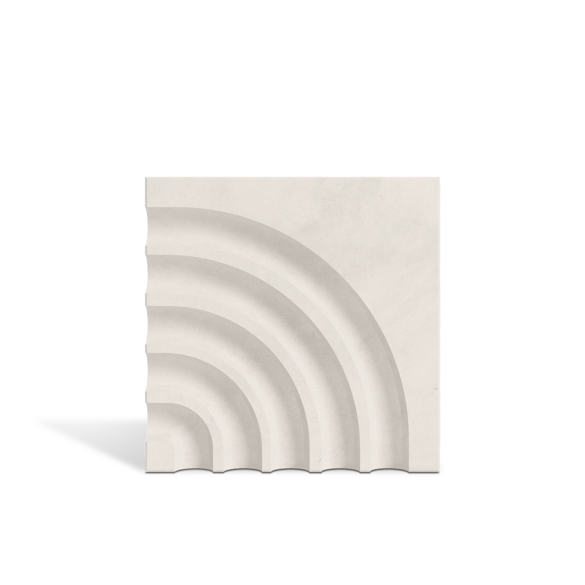 ROMA Curve White 3D concrete wall tile – curved surface relief · ModaConcrete