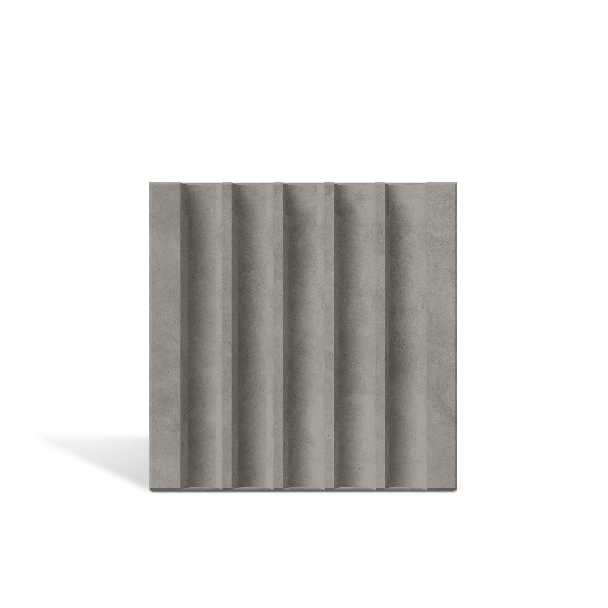 ROMA Flute Graphite 3D concrete wall tile – fluted channel relief · ModaConcrete
