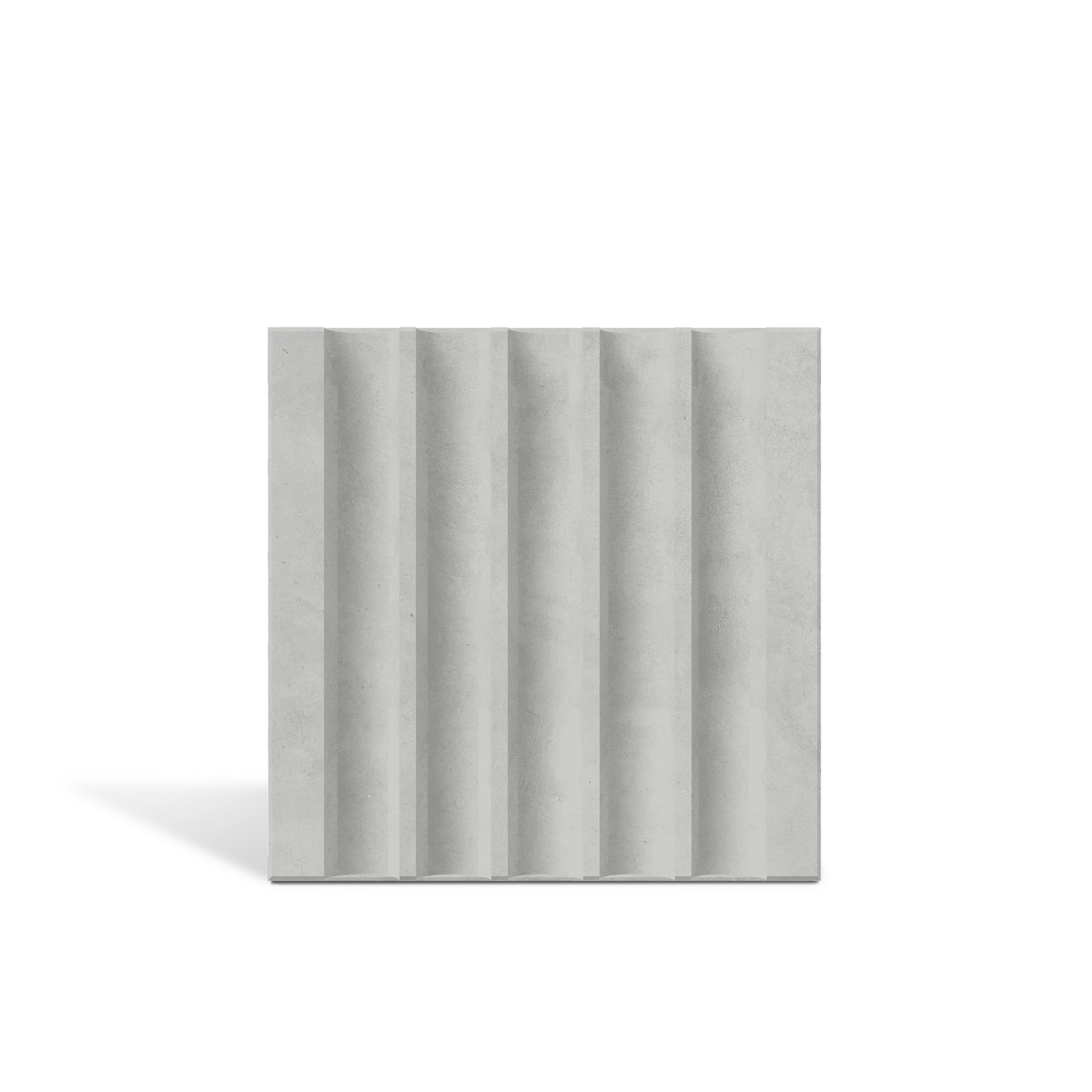 ROMA Flute Gray 3D concrete wall tile – fluted channel relief · ModaConcrete