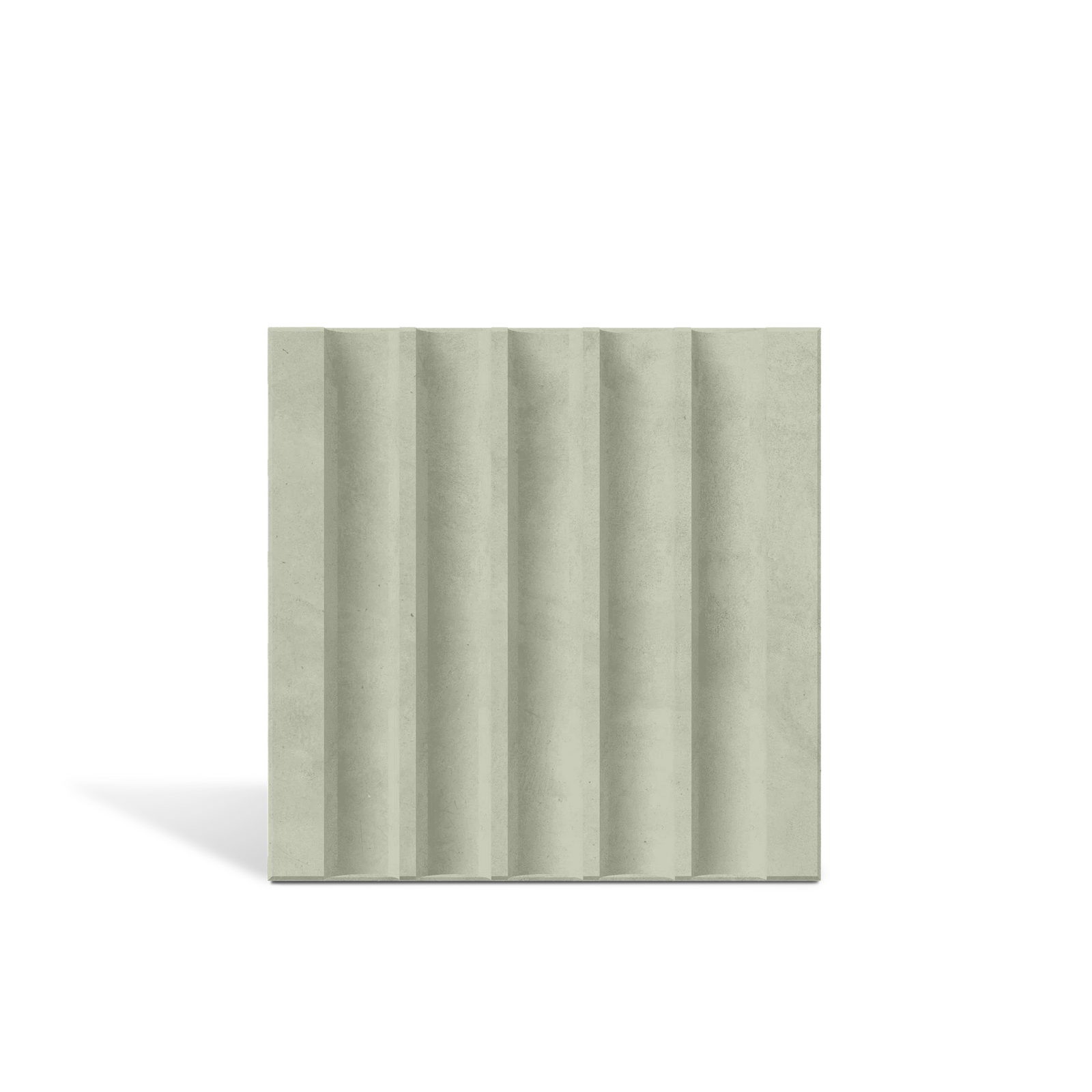 ROMA Flute 3D concrete wall tile in Sage — fluted feature-wall tile by ModaConcrete