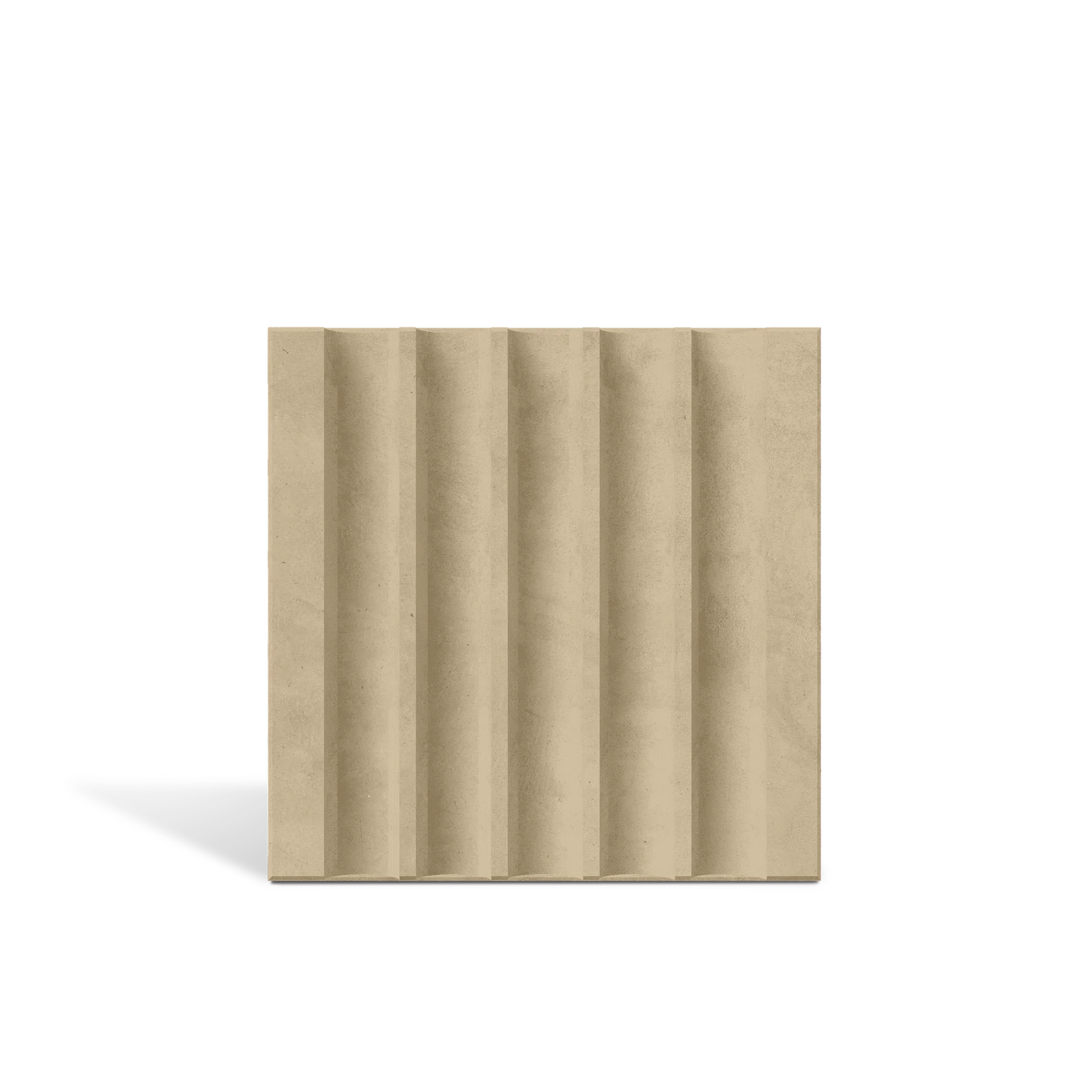 ROMA Flute 3D concrete wall tile in Sand — fluted feature-wall tile by ModaConcrete