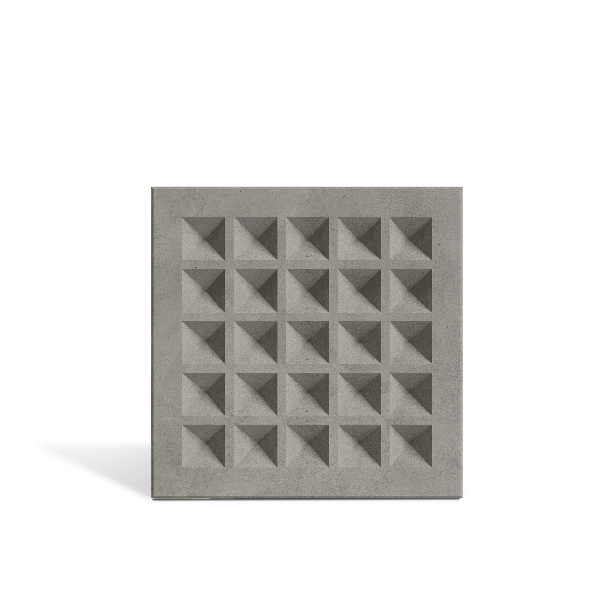 ROMA Grid Graphite 3D concrete wall tile – geometric grid relief · ModaConcrete