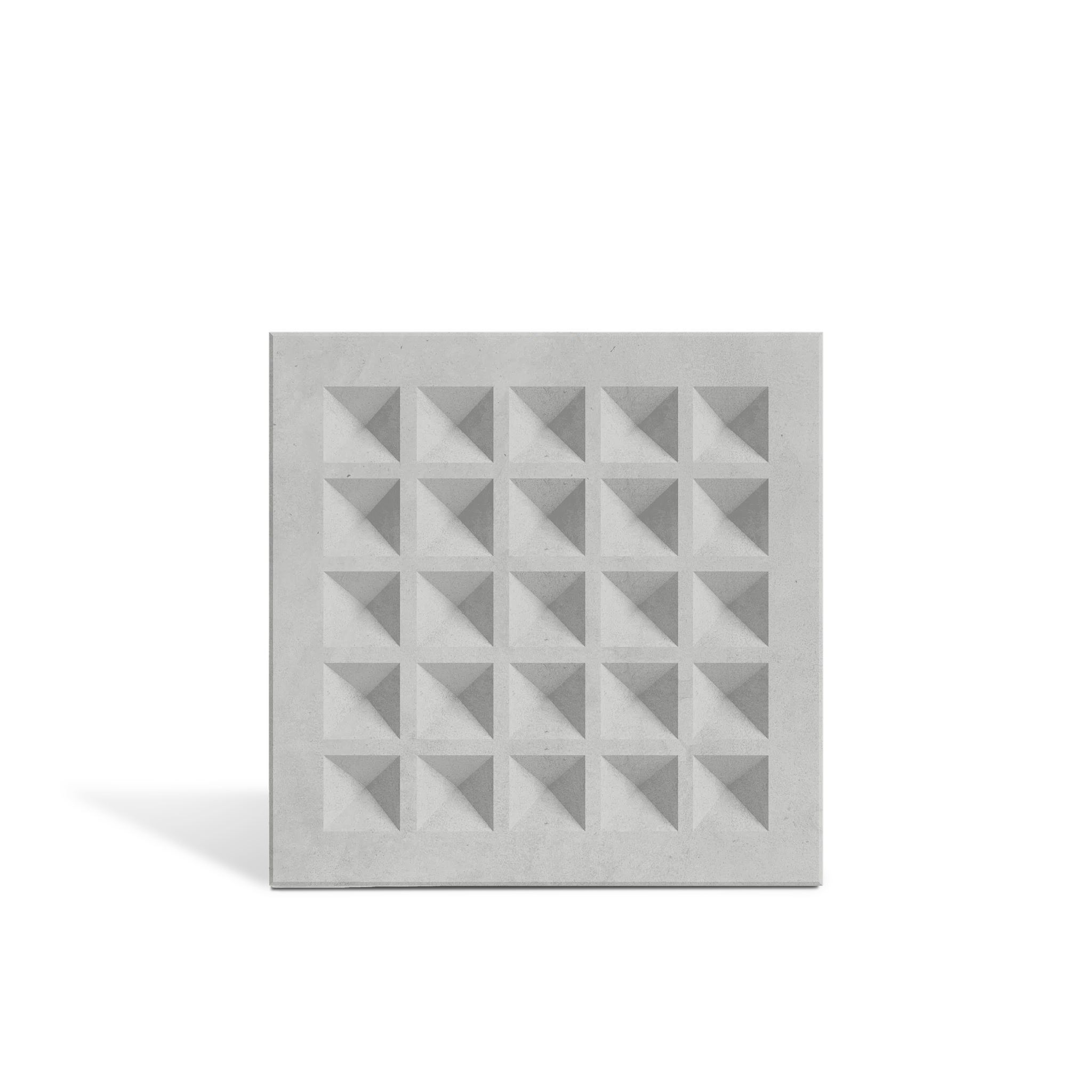 ROMA Grid Gray 3D concrete wall tile – geometric grid relief · ModaConcrete