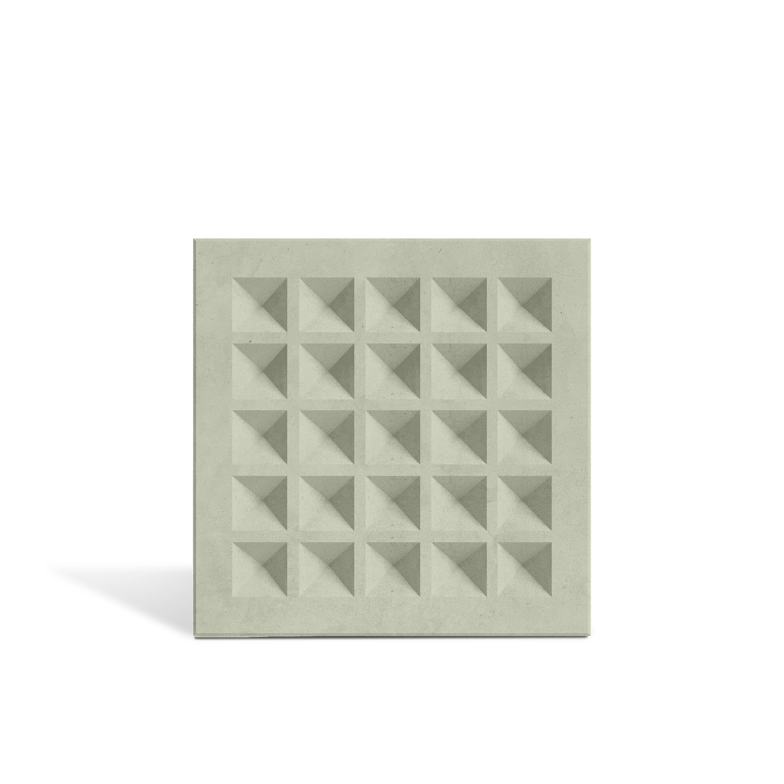 ROMA Grid 3D concrete wall tile in Sage — grid-relief feature-wall tile by ModaConcrete