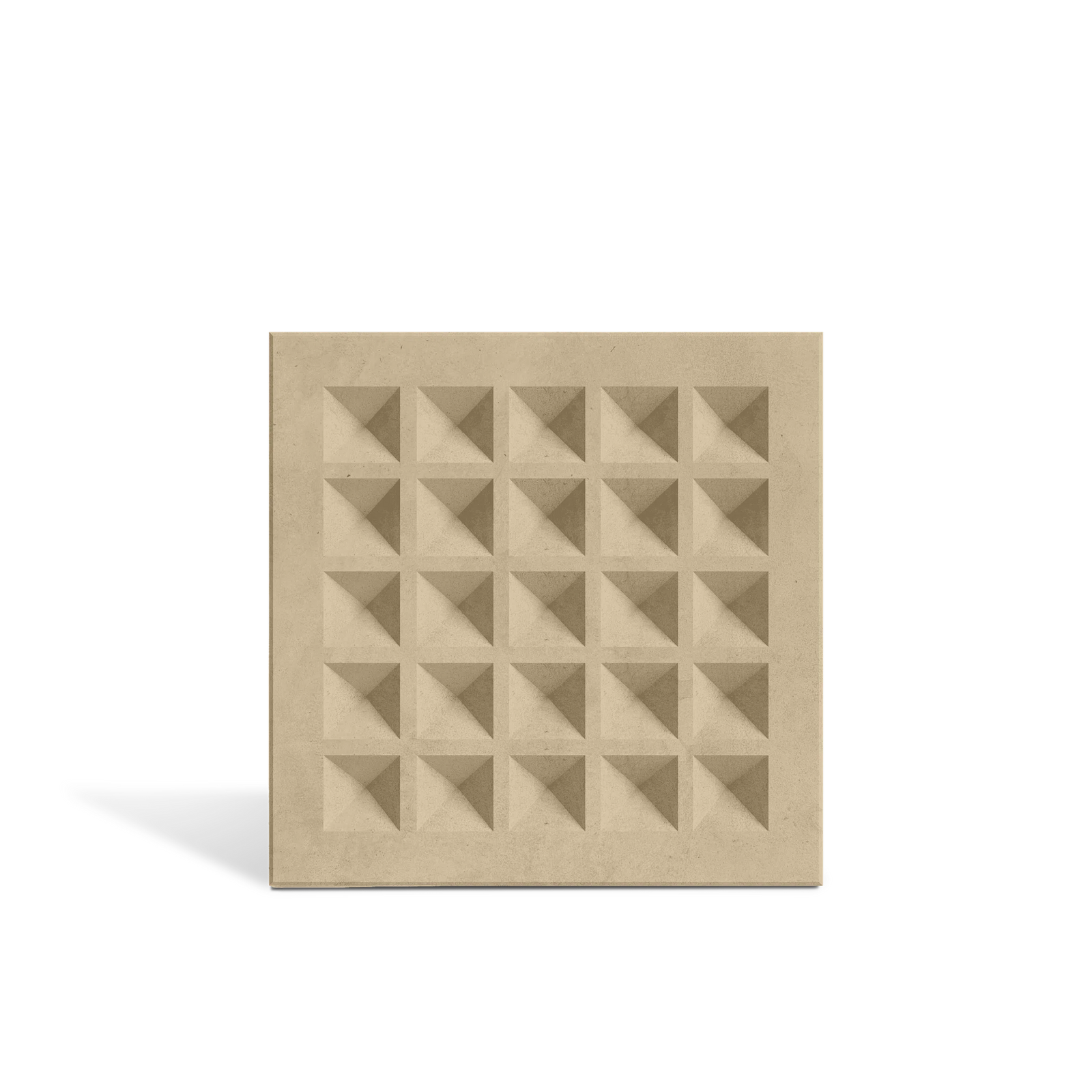 ROMA Grid 3D concrete wall tile in Sand — grid-relief feature-wall tile by ModaConcrete