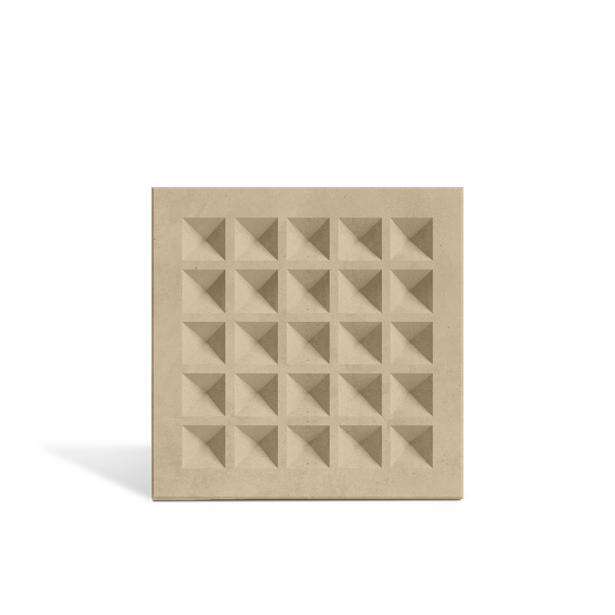 ROMA Grid Sand 3D concrete wall tile – geometric grid relief · ModaConcrete