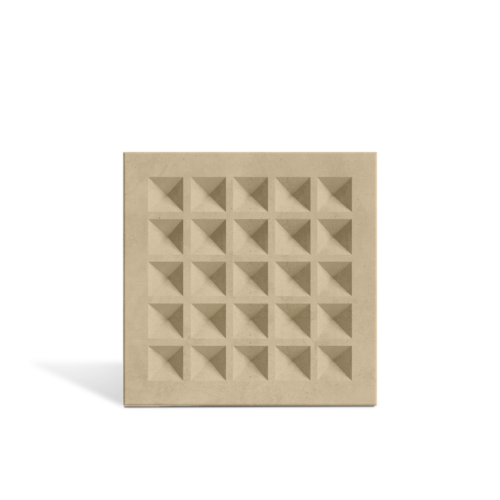 ROMA Grid Sand 3D concrete wall tile – geometric grid relief · ModaConcrete