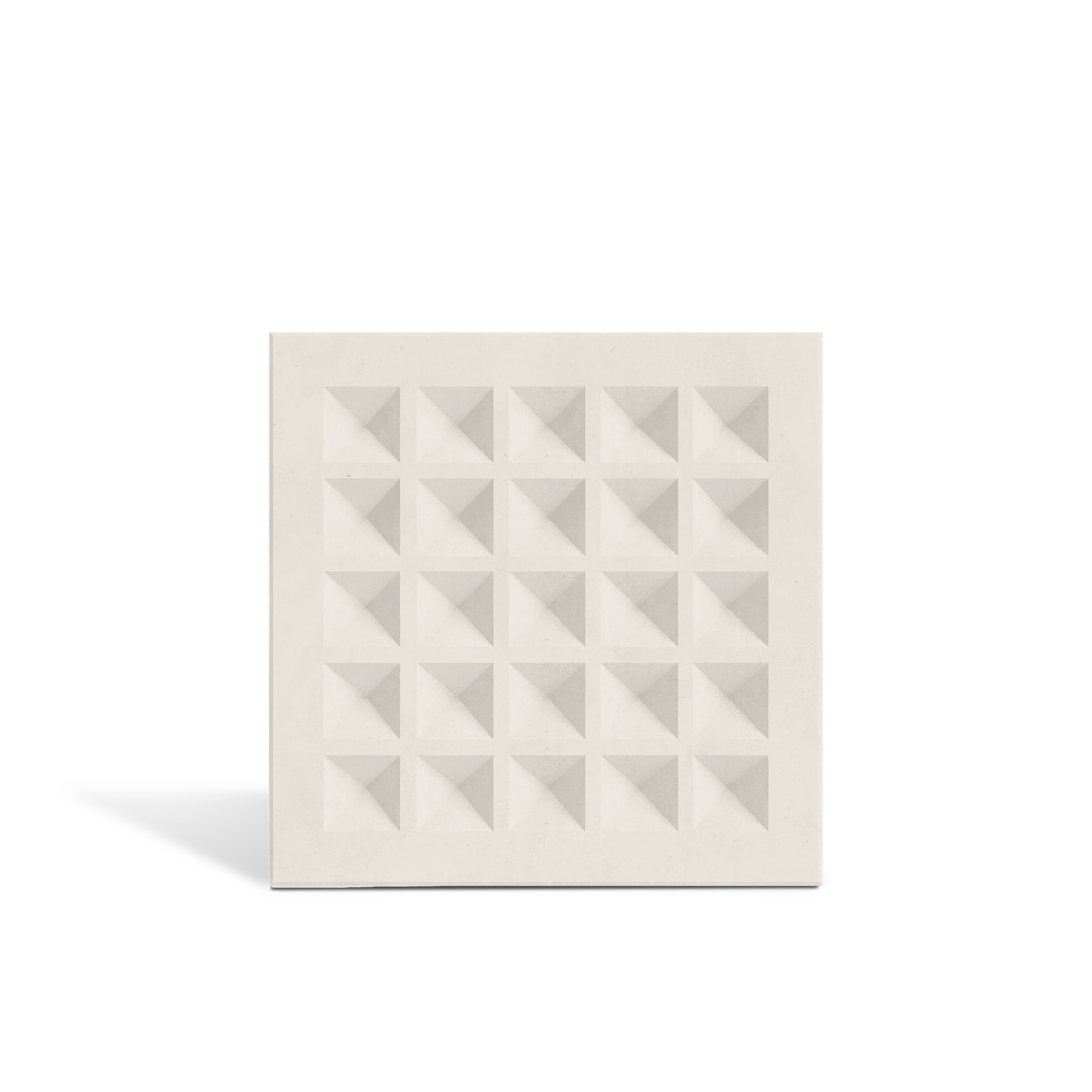 ROMA Grid White 3D concrete wall tile – geometric grid relief · ModaConcrete