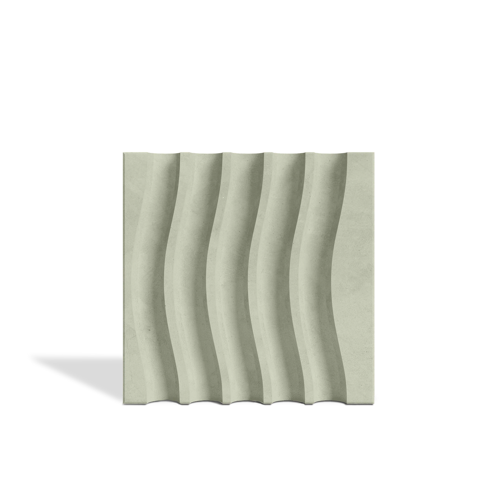 ROMA Waves 3D concrete wall tile in Sage — wave-relief feature-wall tile by ModaConcrete