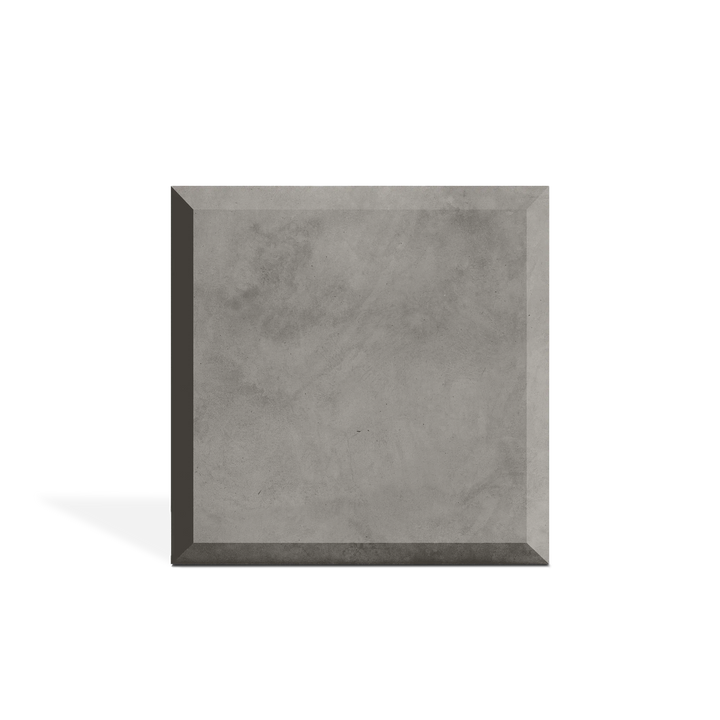 VELA Graphite concrete wall tile – shallow relief decorative surface tile · ModaConcrete