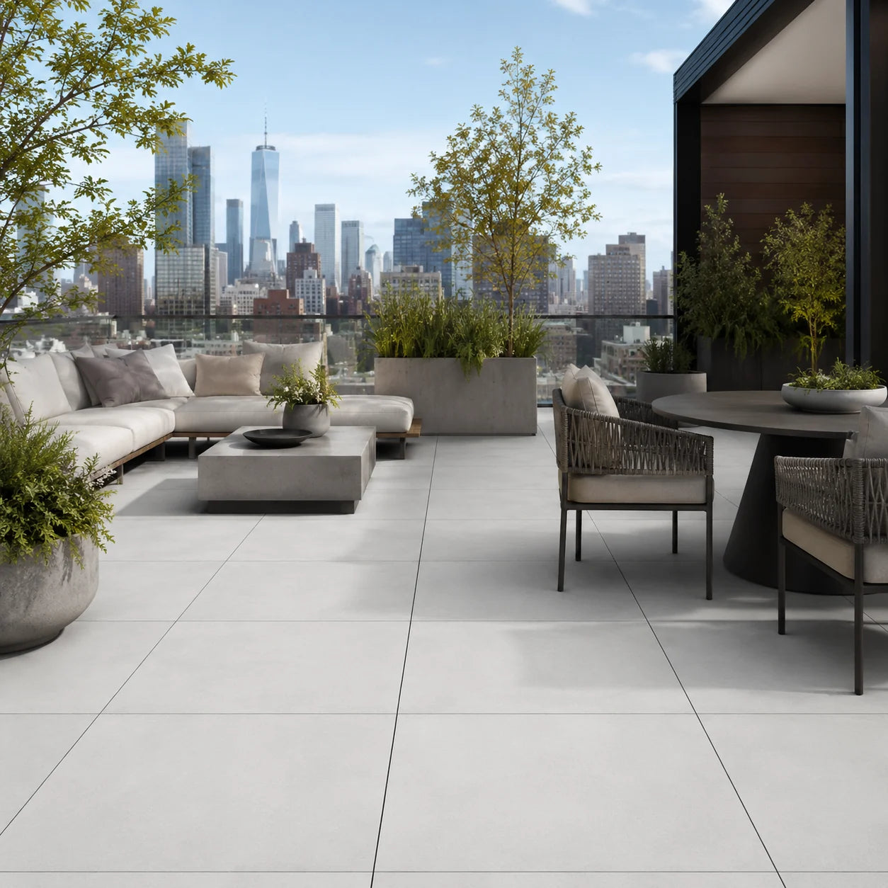 ModaPAVE 24x24 pedestal concrete paver in Gray — render view | ModaConcrete outdoor hardscape