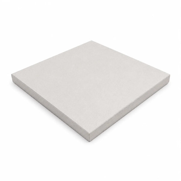 ModaPAVE 24x24 pedestal concrete paver in White, three-quarter studio view