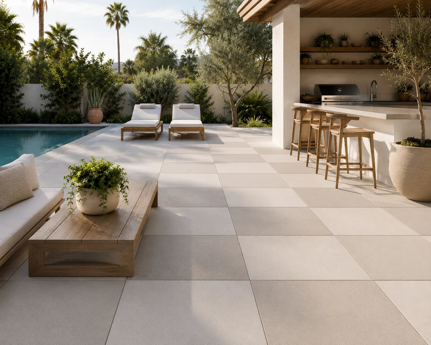 ModaPAVE 24x24 grade-set concrete pavers — outdoor lifestyle scene | ModaConcrete