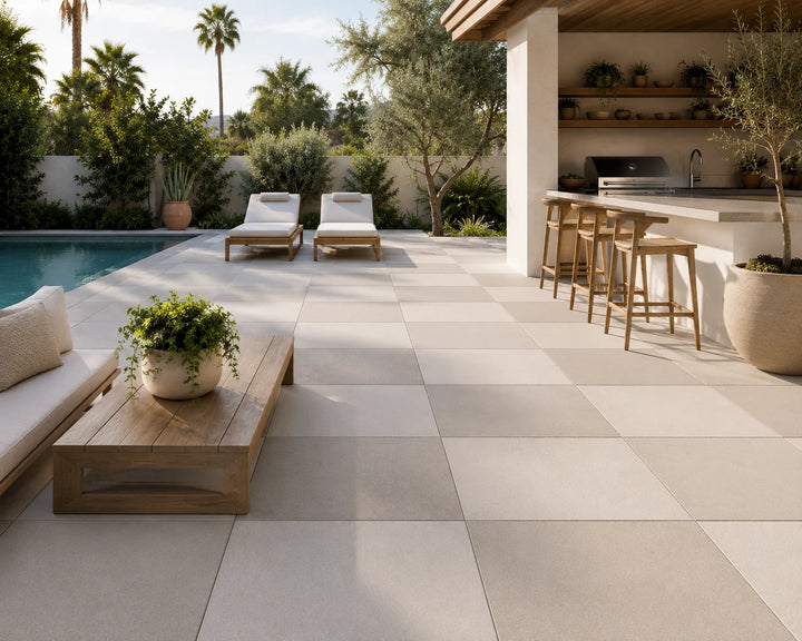 ModaPAVE 24x24 grade-set concrete pavers — outdoor lifestyle scene | ModaConcrete