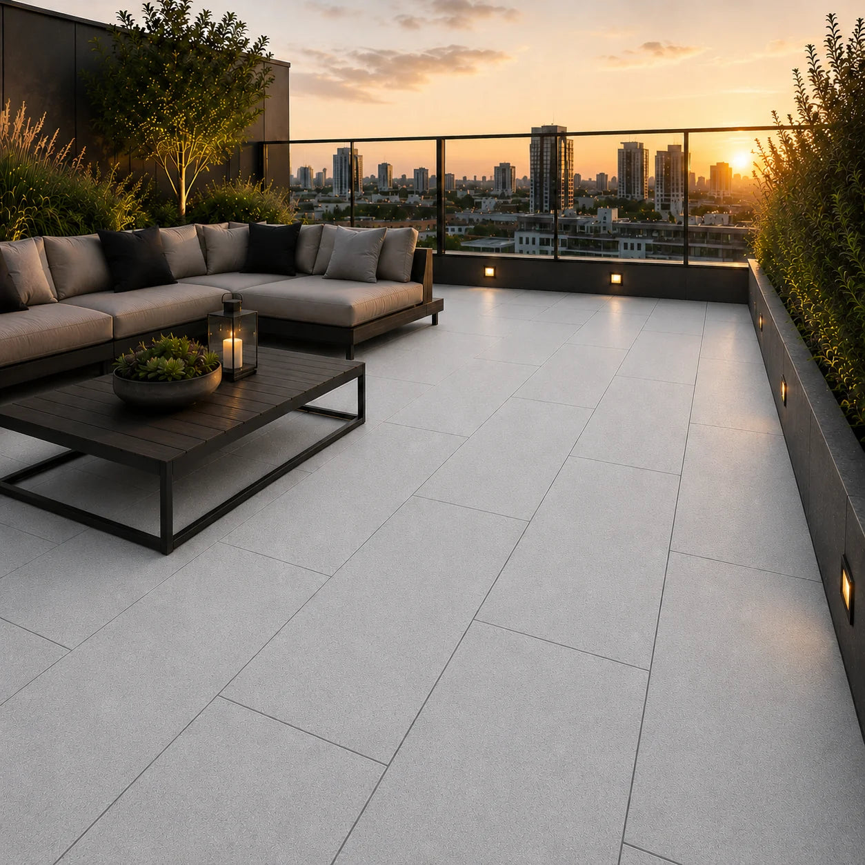 ModaPAVE 32x16 pedestal concrete paver in Gray — render view | ModaConcrete outdoor hardscape