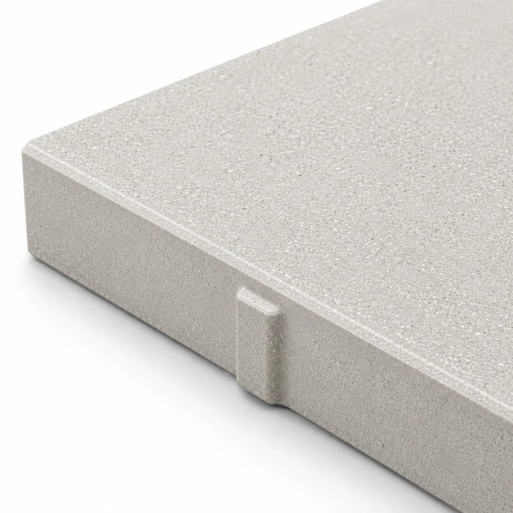 ModaPAVE 32x16 concrete paver in White — edge detail | ModaConcrete outdoor hardscape
