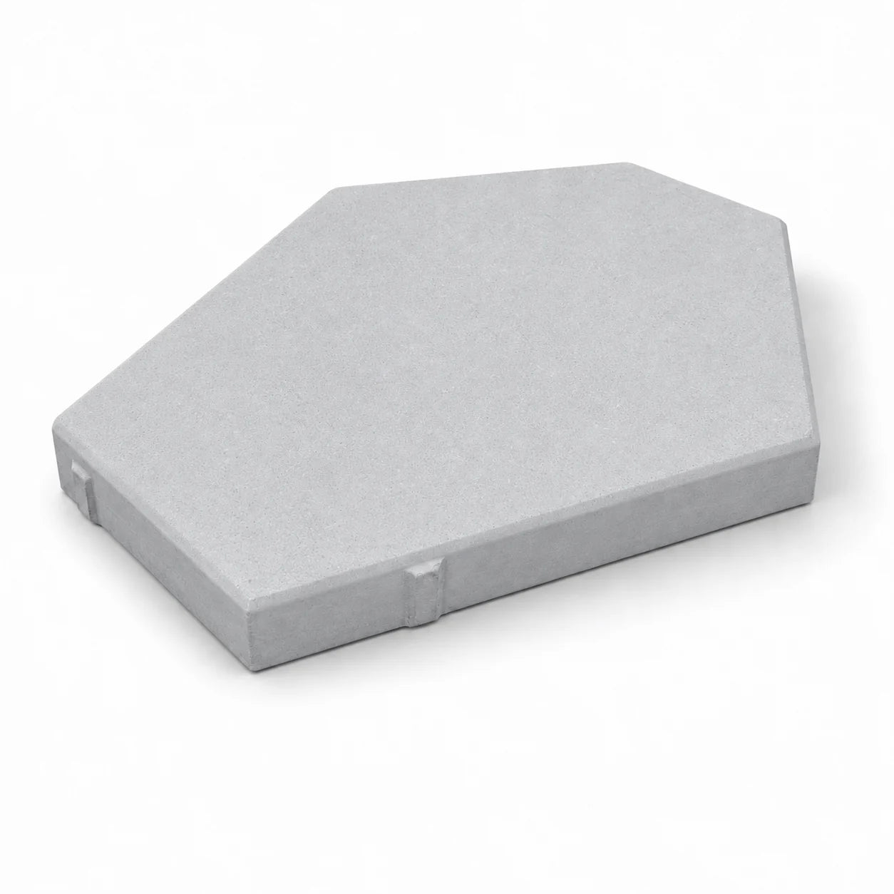 ModaPAVE hexagon concrete paver in Platinum — render view | ModaConcrete outdoor hardscape
