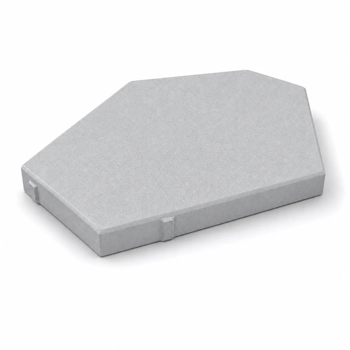 ModaPAVE hexagon concrete paver in Platinum — render view | ModaConcrete outdoor hardscape