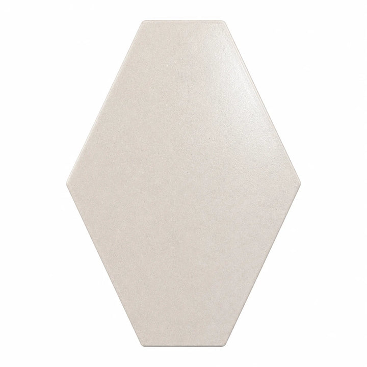 ModaPAVE hexagon concrete paver in White — render view | ModaConcrete outdoor hardscape