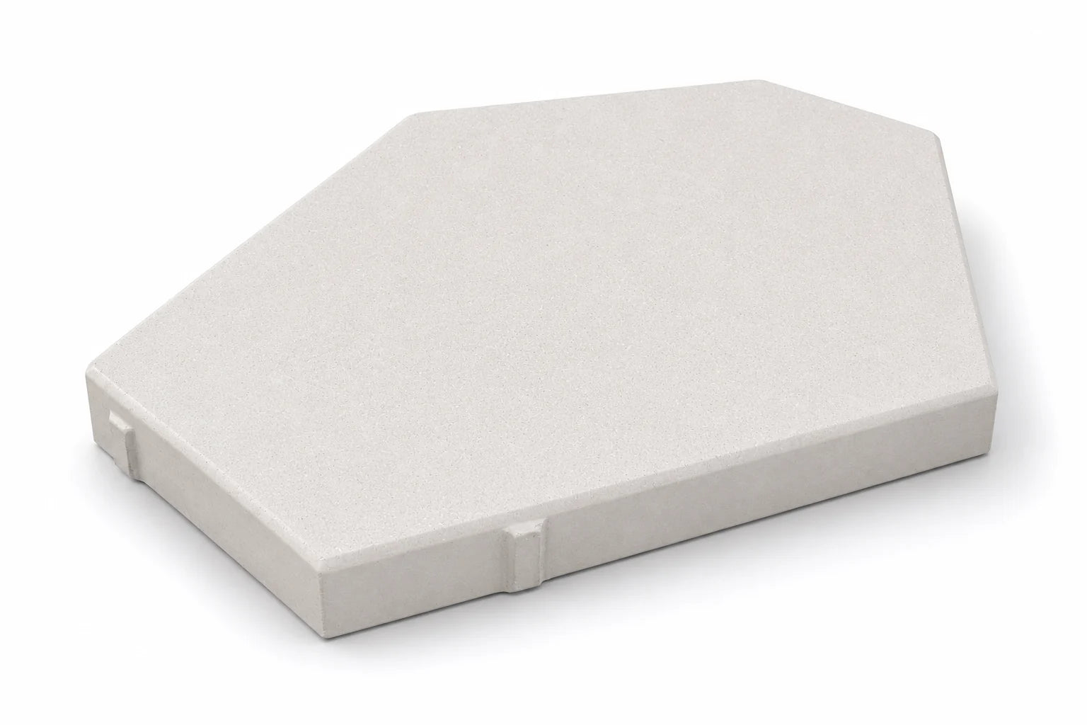 ModaPAVE elongated hexagon concrete pavers in White — wide lifestyle view | ModaConcrete outdoor hardscape