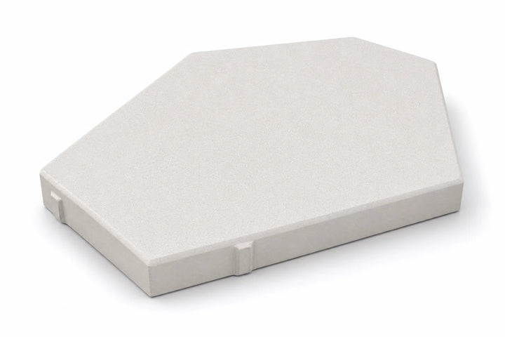 ModaPAVE elongated hexagon concrete pavers in White — wide lifestyle view | ModaConcrete outdoor hardscape
