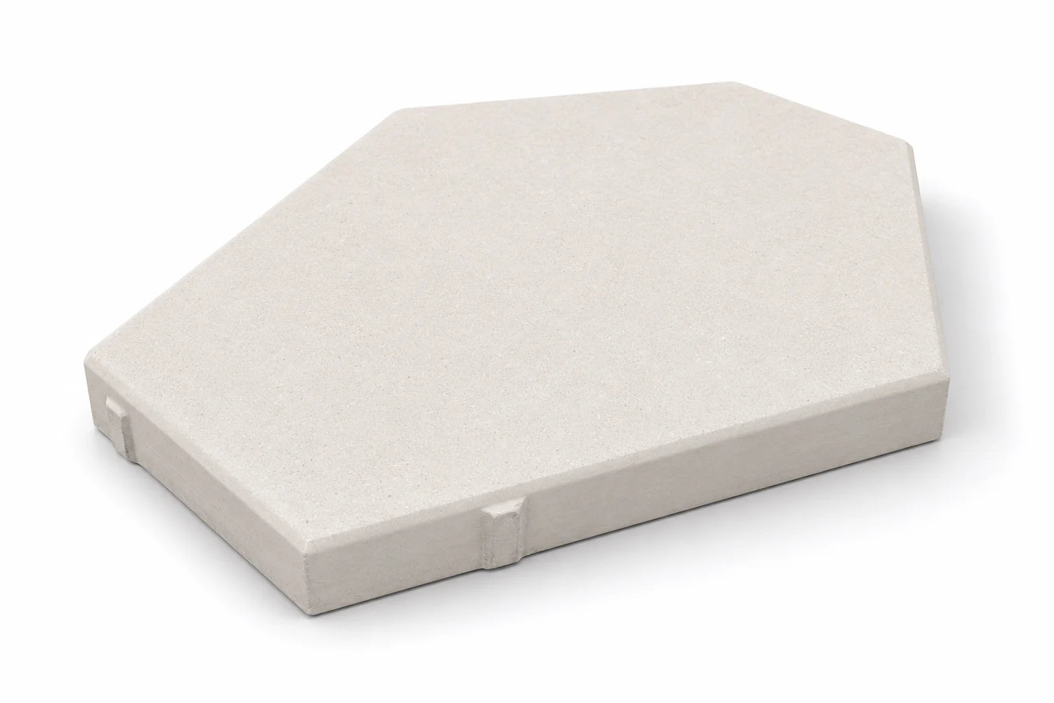 ModaPAVE elongated hexagon concrete pavers in White — honeycomb lifestyle scene | ModaConcrete outdoor hardscape