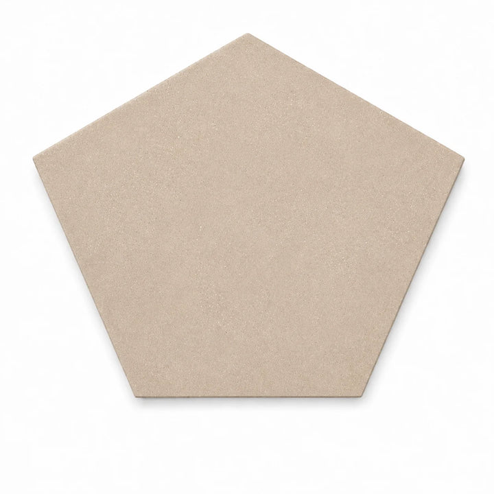 ModaPAVE pentagon concrete paver in Sand — render view | ModaConcrete outdoor hardscape