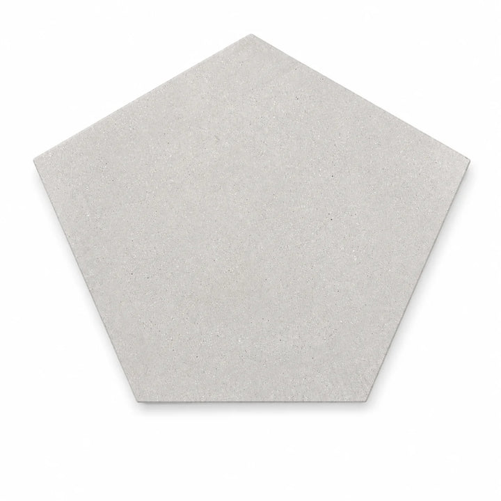 ModaPAVE pentagon concrete paver in White — render view | ModaConcrete outdoor hardscape