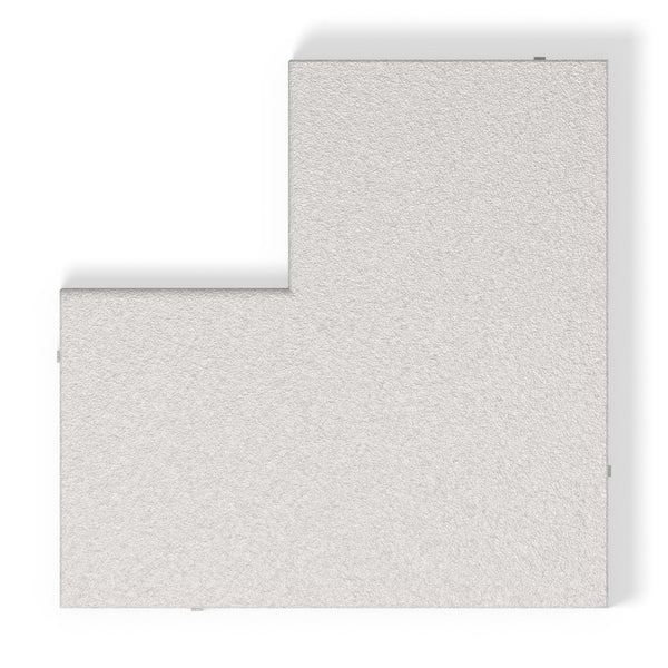 ModaPAVE inside corner concrete pool coping in White, top view