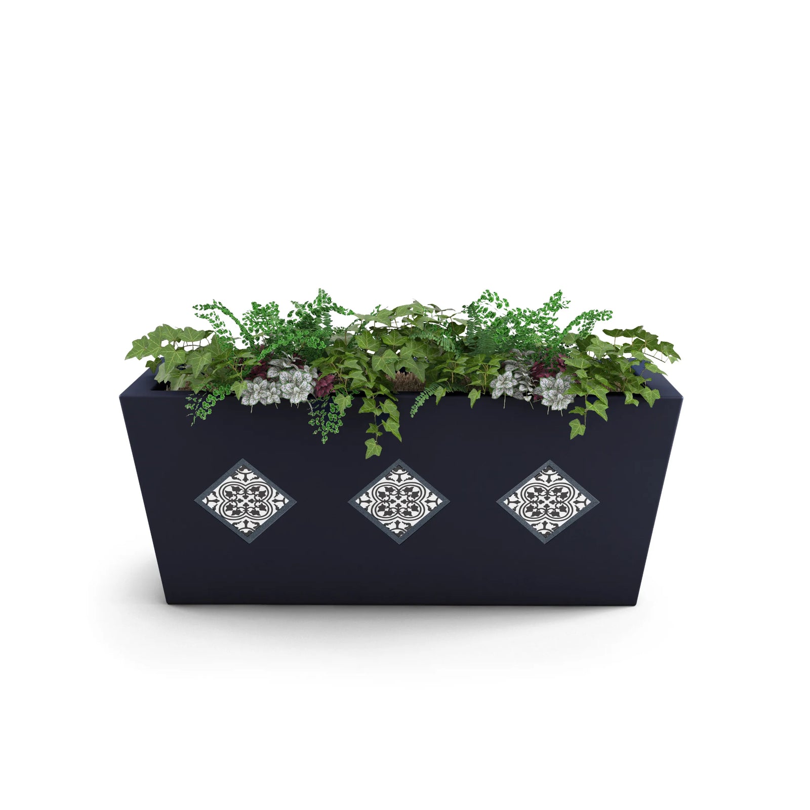 Mosaic Outdoor Planters Linear Black Contrast Fineal
