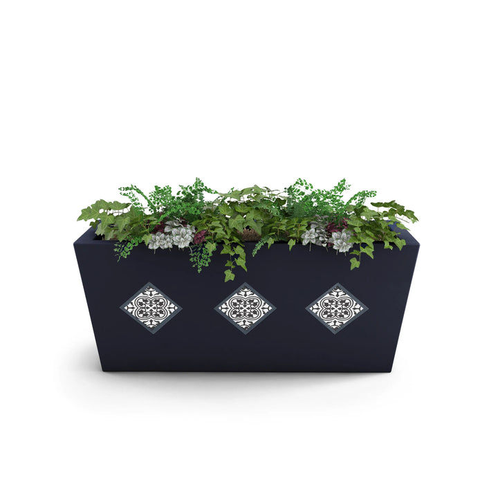 Mosaic Outdoor Planters Linear Black Contrast Fineal
