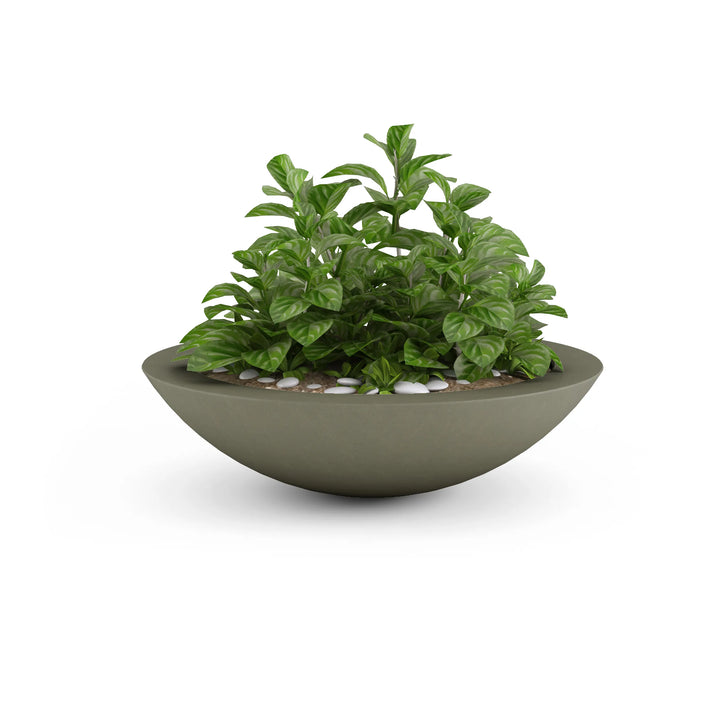 Oceanside Outdoor Shallow Planter Small French Grey