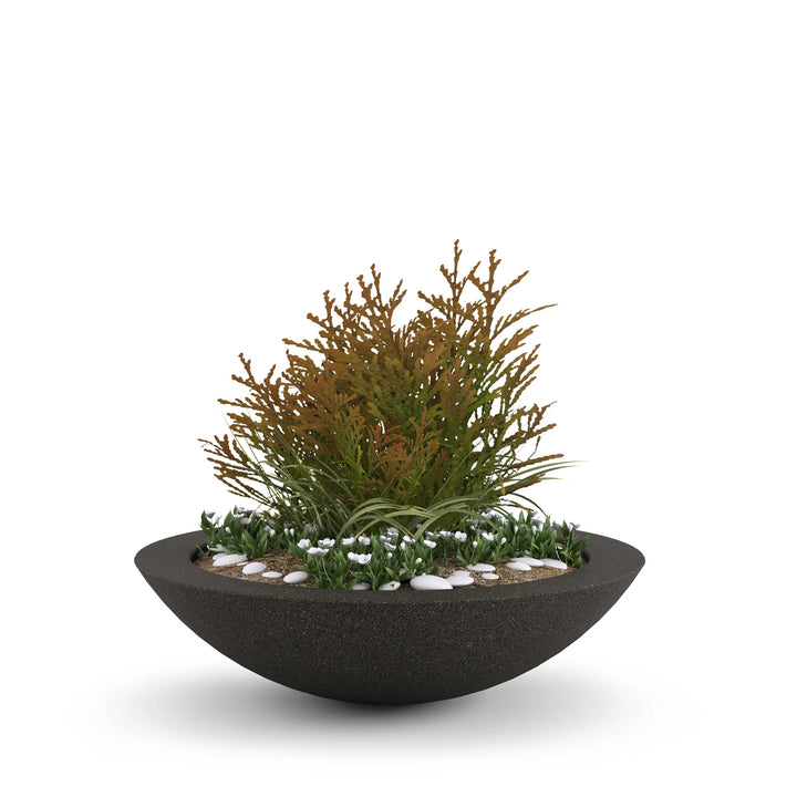 Oceanside Outdoor Shallow Planter Small Graphite