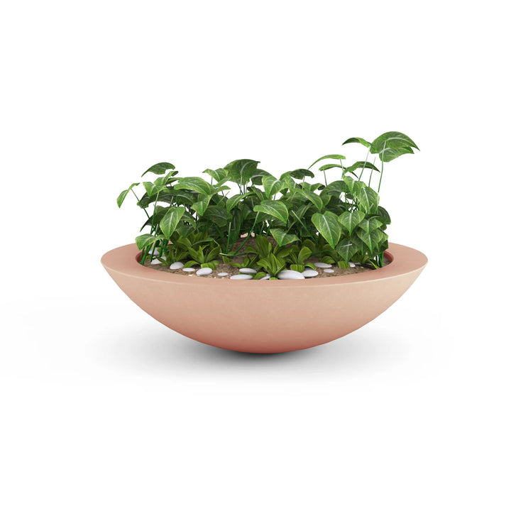Oceanside Outdoor Shallow Planter Small Rose