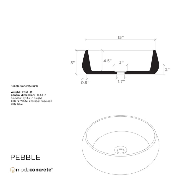 Pebble Concrete Sink