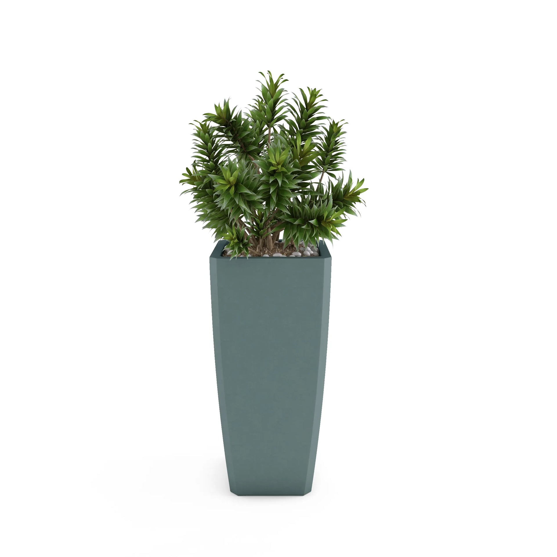 Quartet Large Planter Small Planter 27" H x 18" W Grey