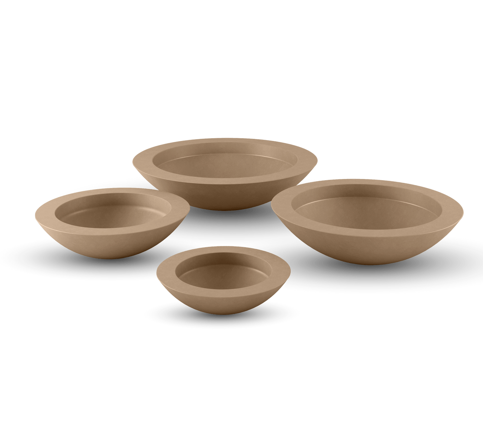 Oceanside Outdoor Shallow Planter in Adobe Buff 4 Sizes